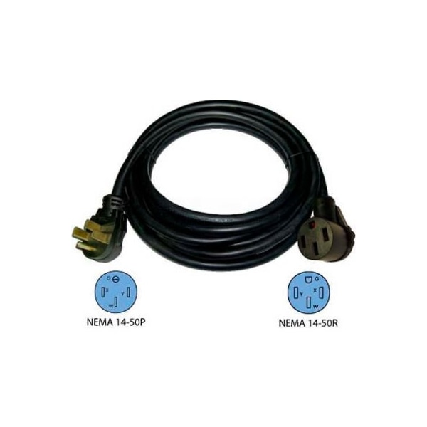 Conntek 14307, 50-Ft 50-Amp RV Camp Power Straight Blade Extension Cord, NEMA 14-50P to NEMA 14-50R 14307** - main